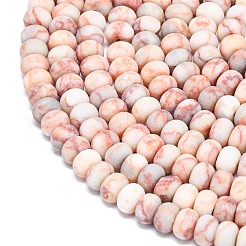 Natural Red Netstone Beads Strands&nbsp;G-P575-A15-6x4mm