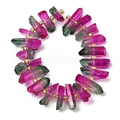 Electroplated Natural Quartz Crystal Beads Strands&nbsp;G-F800-D09