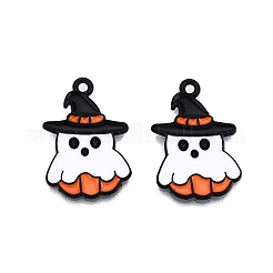 Halloween Theme Spray Painted Alloy Enamel Pendants&nbsp;ENAM-T020-09F