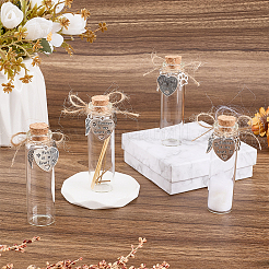 4Pcs Glass Cork Wishing Bottles&nbsp;AJEW-DR00053