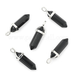 Natural Black Obsidian Double Terminated Pointed Pendants&nbsp;X-G-F295-04K