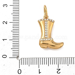 304 Stainless Steel Rhinestone Pendants&nbsp;FIND-T075-07G