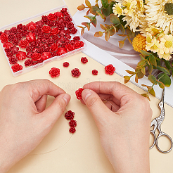 80Pcs 4 Style Dyed Synthetic Coral Beads&nbsp;CORA-GA0001-01