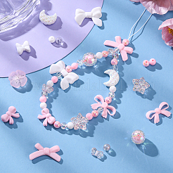 350Pcs 15 Styles Opaque & Transparent Acrylic Beads&nbsp;MACR-SC0002-27