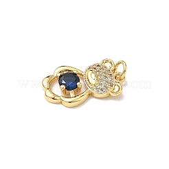 Brass Micro Pave Cubic Zirconia Pendants&nbsp;KK-Q068-04A