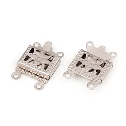 Tarnish Resistant 304 Stainless Steel Box Clasps&nbsp;STAS-G229-02P