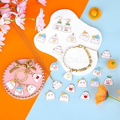 24Pcs 8 Style Halloween Theme Alloy Enamel Pendants&nbsp;ENAM-SZ0004-24
