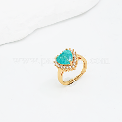Adjustable Brass Micro Pave Cubic Zirconia Cuff Open Rings for Women&nbsp;SB7370-1