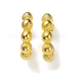 Ion Plating(IP) 304 Stainless Steel Half Round Wrap Stud Earrings&nbsp;EJEW-K244-06G