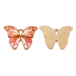 Light Gold Tone Alloy Enamel Pendants&nbsp;ENAM-M059-05KCG