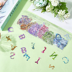 6Sets 6 Colors Letter A~Z PET Plastic Waterproof Decorative Sticker Labels&nbsp;DIY-SP0004-45
