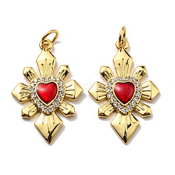 Rack Plating Brass Cubic Zirconia Pendants&nbsp;X-KK-D026-31G
