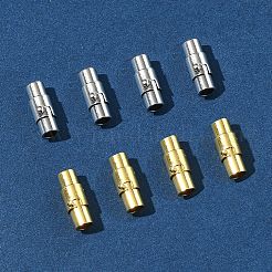 8 Sets 2 Colors Brass Locking Tube Magnetic Clasps&nbsp;KK-FS0001-61