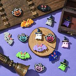 15Pcs 15 Styles Halloween Theme Silicone Focal Beads&nbsp;SIL-CJ0002-05