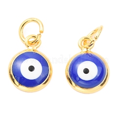 Brass Enamel Charms&nbsp;ZIRC-J025-71G-A