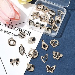 24Pcs 12 Styles Alloy Enamel Pendants&nbsp;ALRI-FS0001-04