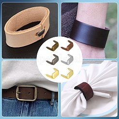 180Pcs 6 Colors Rectangle Brass Belt Loop Fastener&nbsp;KK-CY0001-11