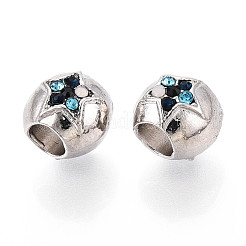 Alloy Rhinestone European Beads&nbsp;FIND-N009-11P