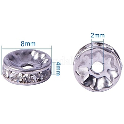 304 Stainless Steel Rhinestone Bead Spacers&nbsp;STAS-PH0001-02P