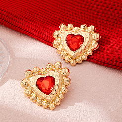 Alloy Rhinestone Stud Earrings for Women&nbsp;WG30F2B-01