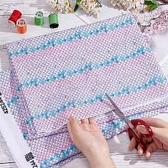 Fish Scale Pattern Polyester-Cotton Fabric&nbsp;DIY-WH0430-114C