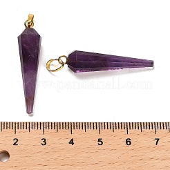 Natural Amethyst Pointed Pendants&nbsp;G-D089-01G-05