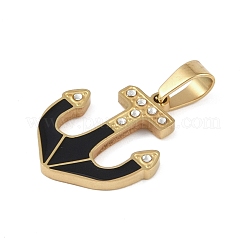 Ion Plating(IP) 304 Stainless Steel Enamel Rhinestone Pendants&nbsp;STAS-Q325-01G