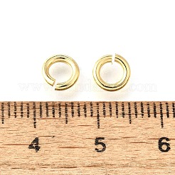 Brass Open Jump Rings&nbsp;X-KK-V007-004G-01