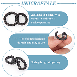 2Pcs 2 Styles 304 Stainless Steel Spring Gate Rings&nbsp;STAS-UN0041-73