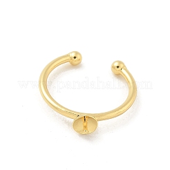 Brass Open Cuff Ring Settings&nbsp;LS-KK-G518-04G-02