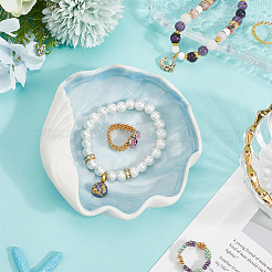 Ocean Themed Ceramic Jewelry Plate&nbsp;AJEW-WH20064-37E