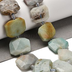 Natural Flower Amazonite Beads Strands&nbsp;G-H078-B23-01