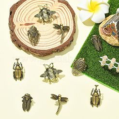 10Pcs 5 Styles Insect Alloy Lapel Pin Backs for Backpack Clothes&nbsp;JEWB-CJ0003-40