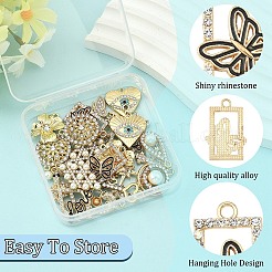 40Pcs 20 Styles Alloy Rhinestone Pendants&nbsp;FIND-YW0009-04