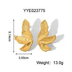 Fashionable 304 Stainless Steel Leaf Stud Earrings for Women&nbsp;SH3836-3
