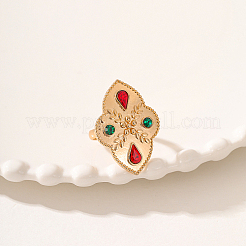 Flower Brass Micro Pave Cubic Zirconia Finger Ring&nbsp;AM8089