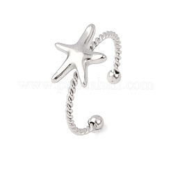 304 Stainless Steel Cuff Rings&nbsp;RJEW-D334-08P