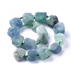 Natural Gemstone Fluorite Rough Nuggets Bead Strands&nbsp;G-E219-08A