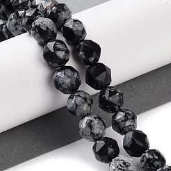 Natural Snowflake Obsidian Beads Strands&nbsp;G-NH0021-A09-01