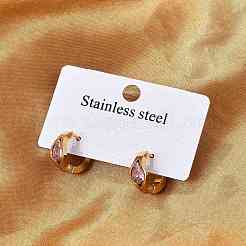 304 Stainless Steel Hoop Earrings&nbsp;EJEW-P309-03G