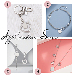 400Pcs 8 Style 201 Stainless Steel Charms&nbsp;STAS-UN0028-24