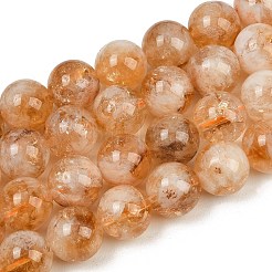 Heated Natural Citrine Beads Strands&nbsp;G-L657-B01-12mm