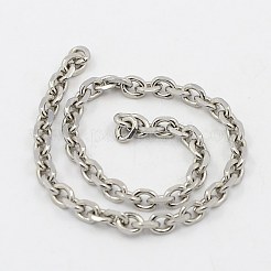 Tarnish Resistant 3.28 Feet 304 Stainless Steel Cable Chains&nbsp;X-CHS-K002-04-3mm