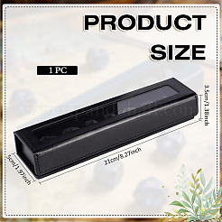 7-Slot Imitation Leather Dice Organizer Boxes with Magnetic Visible Window Lid&nbsp;ODIS-WH0079-105B