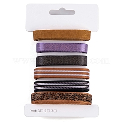 18Pcs 6 Styles Halloween Polyester & Polycotton Ribbons Sets&nbsp;SRIB-A015-03B-01