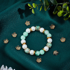 100Pcs Flower Brass Fancy Bead Caps&nbsp;KK-BBC0018-06