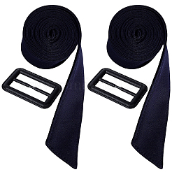 2Pcs Tie a Knot Polyester Waist Belt with Plastic Buckle&nbsp;AJEW-GF0014-53A