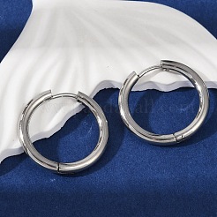 Tarnish Resistant 201 Stainless Steel Huggie Hoop Earrings Findings&nbsp;STAS-F149-33P-A