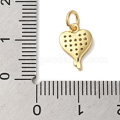 Rack Plating Brass & Clear Cubic Zirconia Pendants&nbsp;KK-S372-30G