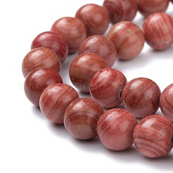 Natural Silver Line Jasper Beads Strands&nbsp;G-P451-02A-A